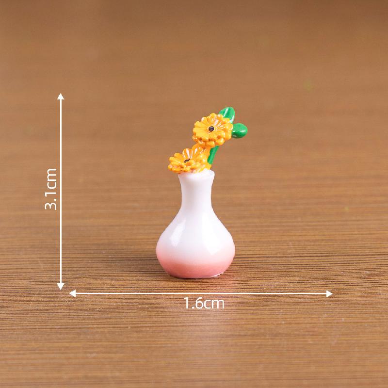 Tiểu cảnh bình hoa cắm tay, búp bê DIY, phụ kiện bàn resin tiểu cảnh mini sáng tạo (ZC-436)