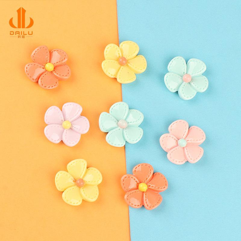 树脂饰品配件批发 diy发饰奶油胶手机壳手工服饰鞋扣材料亮面花朵