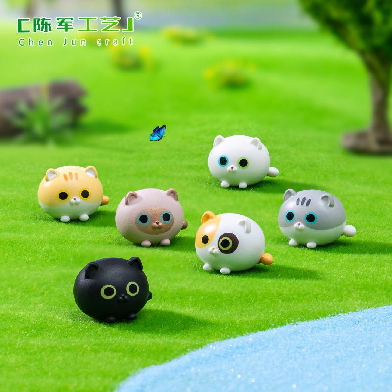 Phụ Kiện Tiểu Cảnh 微景观创意可爱暹罗橘猫公仔园艺造景 DIY装饰品挂配件迷你小摆件