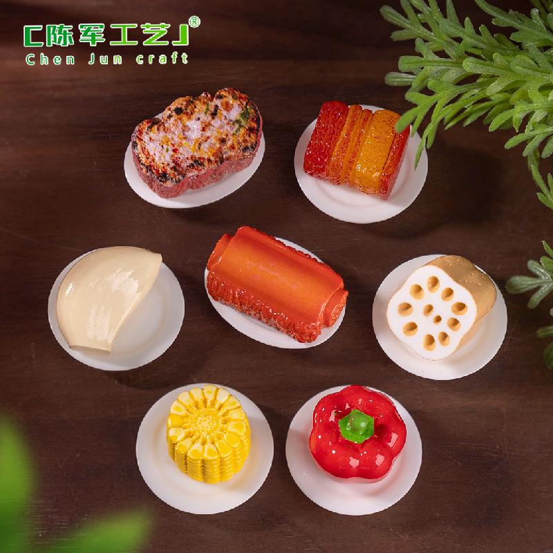 Thịt & rau mini – Mô hình thực phẩm tí hon, trang trí tủ lạnh, bàn ăn (M-1378)
