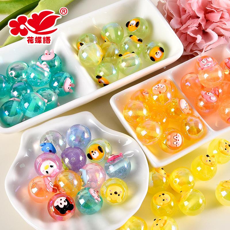 Hạt vẽ tay hoạt hình DIY, hạt xâu vòng (NX-693)