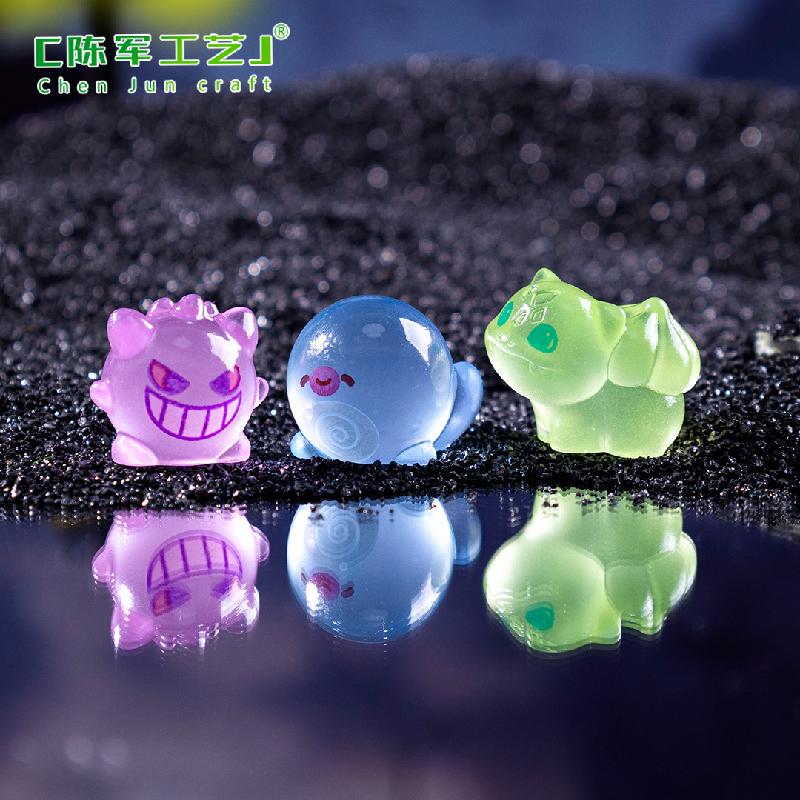 Phụ Kiện Tiểu Cảnh 跨境新品微景观创意夜光小精灵万圣节造景 DIY装饰配件迷你小摆件