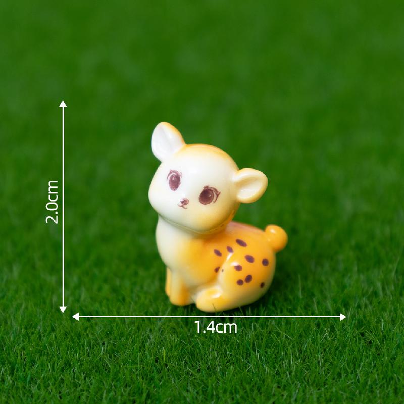 Tiểu cảnh hươu may mắn DIY, phụ kiện tiểu cảnh mini treo bàn resin đáng yêu (ZC-1076)