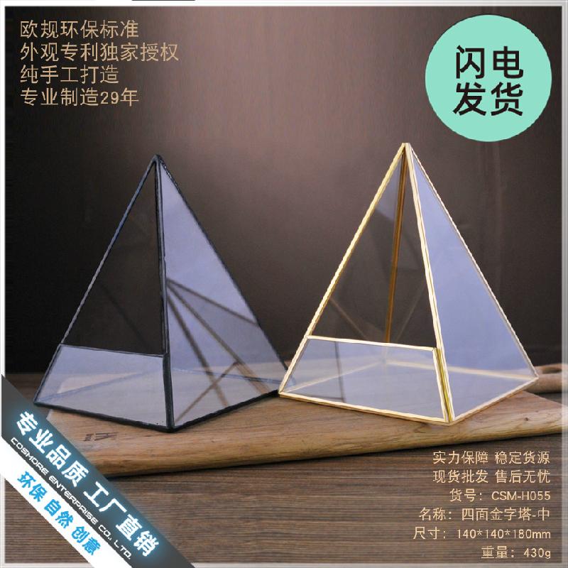 Chậu Đa Giác Nhà kính kim tự tháp rêu cảnh (DG-42)