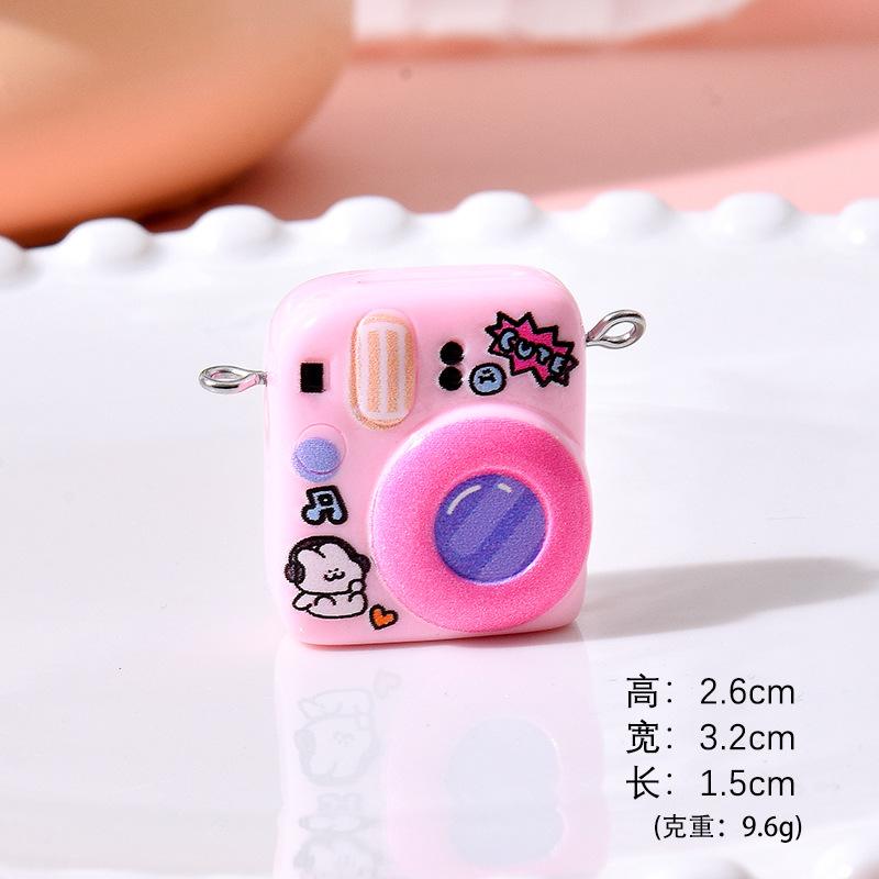 Máy ảnh động vật macaron resin, phụ kiện DIY, mô hình mini (NX-610)