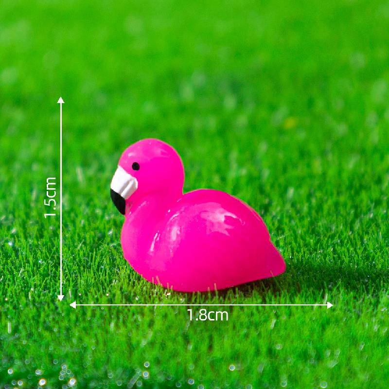 Tiểu cảnh hồng hạc mini DIY, phụ kiện tiểu cảnh resin treo bàn garden đáng yêu cute (ZC-1414)