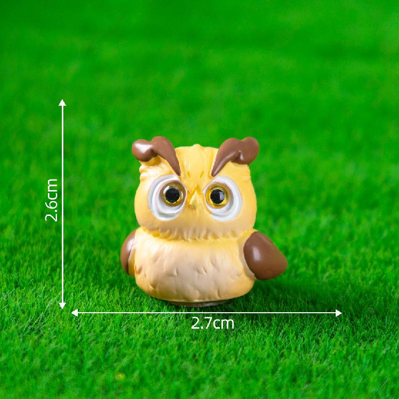 Tiểu cảnh động vật rừng: cú, búp bê DIY, phụ kiện treo bàn tiểu cảnh mini (ZC-495)