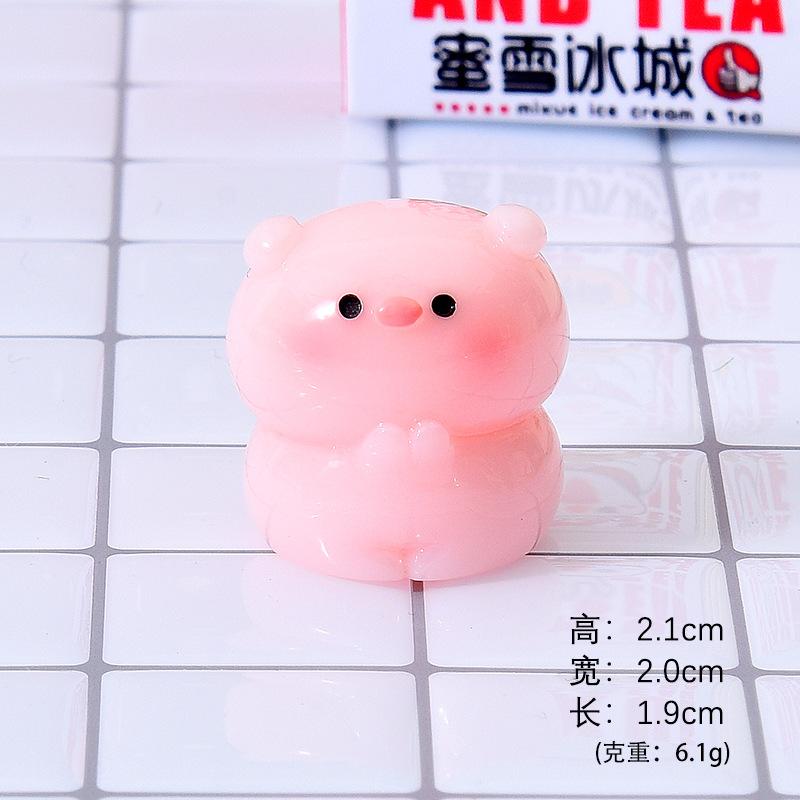 Heo hồng mini resin, mô hình để bàn, blind box, phụ kiện DIY (NX-605)