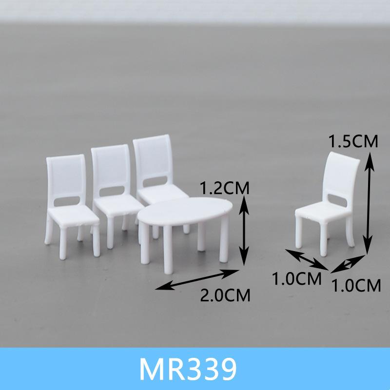 Bộ Bàn Ghế Nội Thất Mini Tỷ Lệ 1:75 (MH-124)