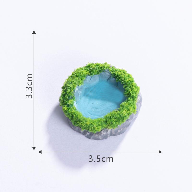Hồ nước giả rêu, tháp, vườn mini DIY, phụ kiện bàn tiểu cảnh nhỏ dễ thương (ZC-27)