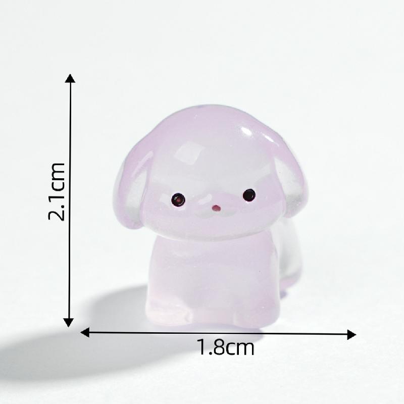 Tiểu cảnh cún nhỏ phát sáng DIY, phụ kiện tiểu cảnh mini resin garden treo bàn xe đáng yêu cute (ZC-1471)