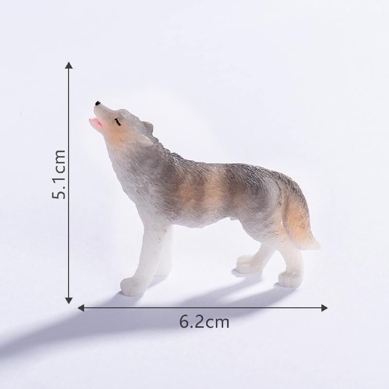 Tiểu cảnh sói thật, búp bê DIY, phụ kiện resin tiểu cảnh mini sáng tạo (ZC-546)