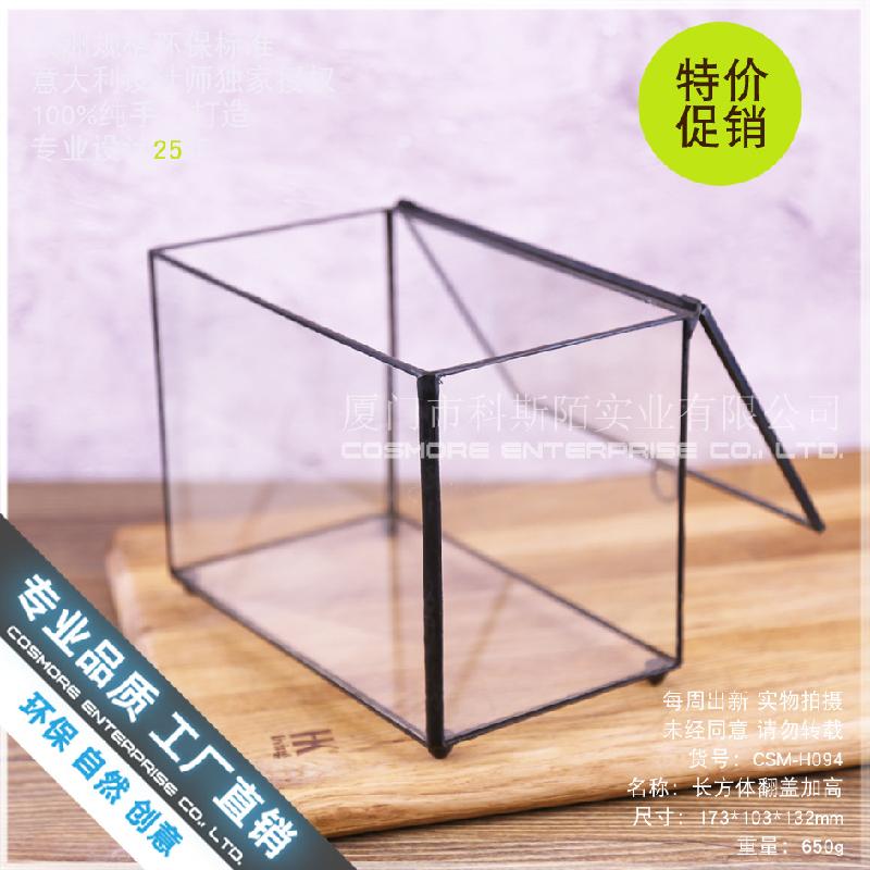 Chậu Đa Giác Nhà kính chữ nhật cao nắp lật, bể rêu cảnh (DG-58)