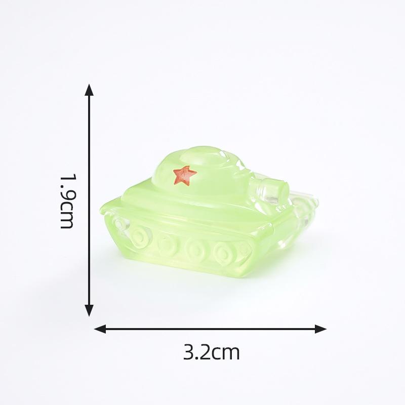 Tiểu cảnh xe tăng phát sáng DIY, phụ kiện tiểu cảnh mini resin treo bàn micro landscape (ZC-1397)