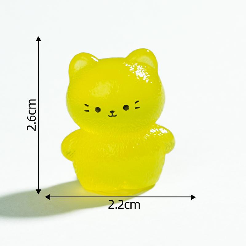 Tiểu cảnh mèo phát sáng DIY, phụ kiện tiểu cảnh mini treo bàn, cute, resin đáng yêu (ZC-1128)