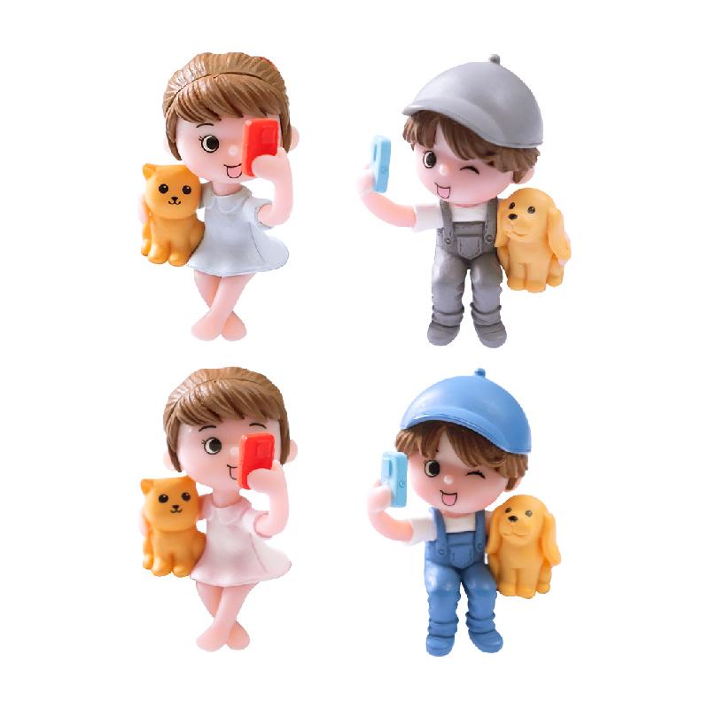 Tiểu cảnh đôi tình nhân tự sướng, búp bê DIY, phụ kiện bàn tiểu cảnh mini dễ thương (ZC-254)