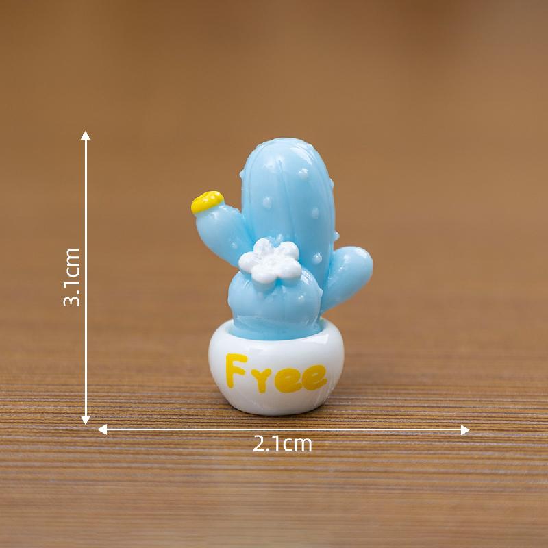 Tiểu cảnh xương rồng hồng DIY, phụ kiện tiểu cảnh mini búp bê thu nhỏ sân vườn (ZC-875)
