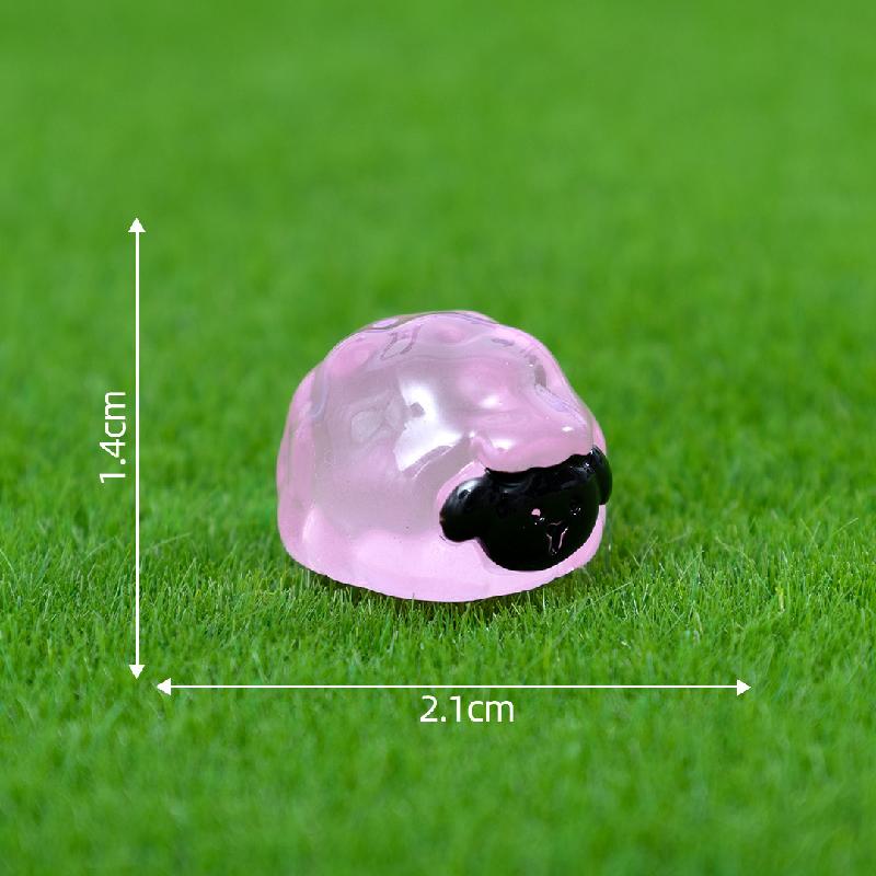 Tiểu cảnh cừu mặt đen phát sáng DIY, phụ kiện tiểu cảnh mini bàn treo garden đáng yêu (ZC-1385)
