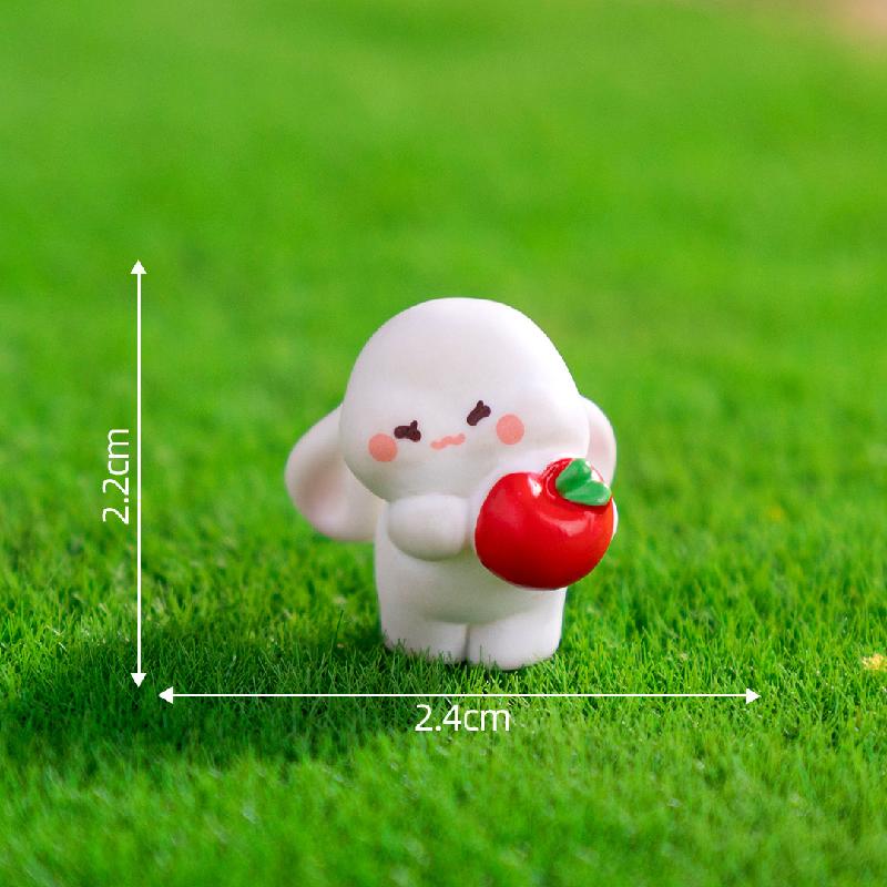 微景观创意劳动小兔子小熊房子园艺造景 DIY装饰品配件树脂小摆件