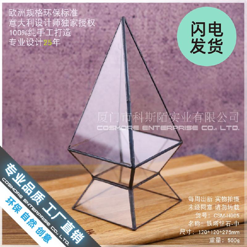 Chậu Đa Giác Bình sinh thái rêu cảnh DIY để bàn (DG-198)
