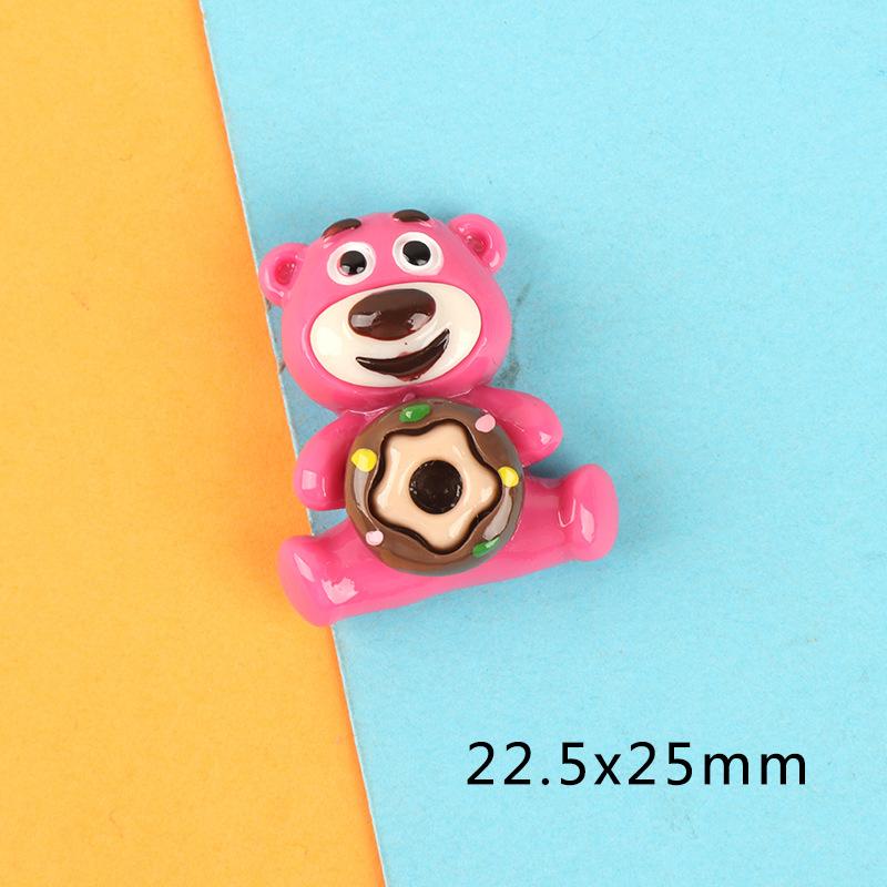 爆款草莓熊diy树脂配件 手机壳饰品洞洞鞋发夹保温杯汽车装饰材料