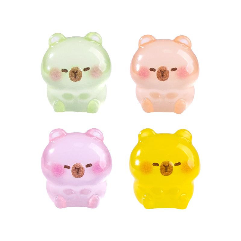 Tiểu cảnh capybara phát sáng DIY, phụ kiện tiểu cảnh mini bàn garden cute (ZC-1122)