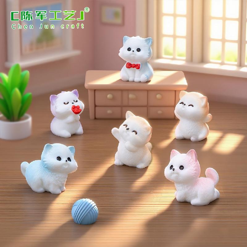 Phụ Kiện Tiểu Cảnh Mèo Con Dễ Thương Mini Nhà Búp Bê (PK-575)