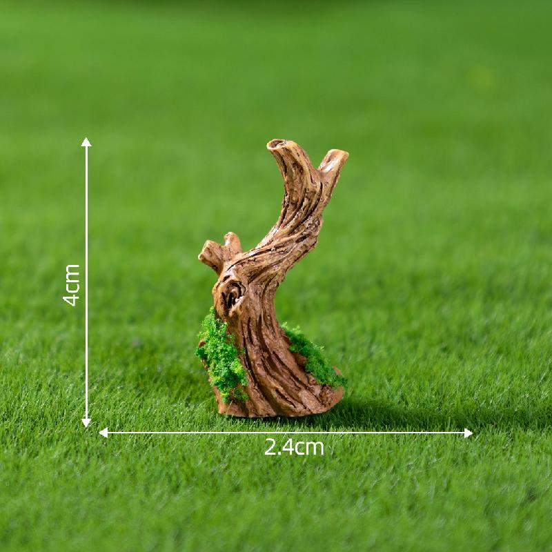 Tiểu cảnh khủng long trên gốc cây DIY, phụ kiện tiểu cảnh mini bàn thu nhỏ đáng yêu (ZC-1033)