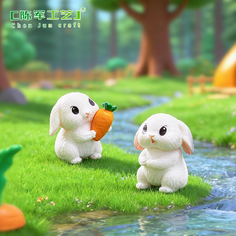 Phụ Kiện Tiểu Cảnh Thỏ Thư Giãn Mini Dễ Thương (PK-530)