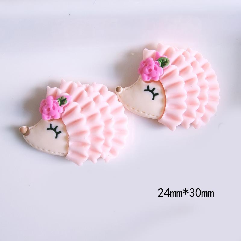 Charm LaBuBu diy树脂配件卡通动物仿真刺猬 手工自制手机壳发夹发饰头饰材料