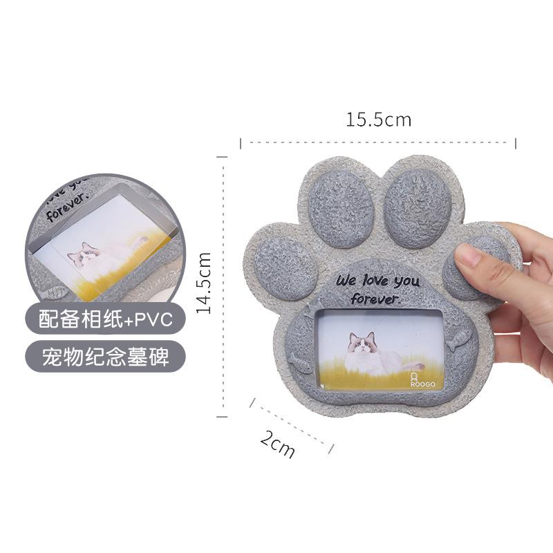 Chậu Cây Resin Bia mộ thú cưng giả đá resin, bia tưởng niệm chó mèo, đồ tưởng niệm và trang trí (RG-95)