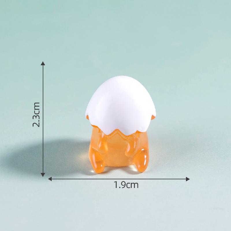 微景观创意可爱夜光懒蛋蛋公仔萌粒 DIY装饰品配件迷你桌面小摆件