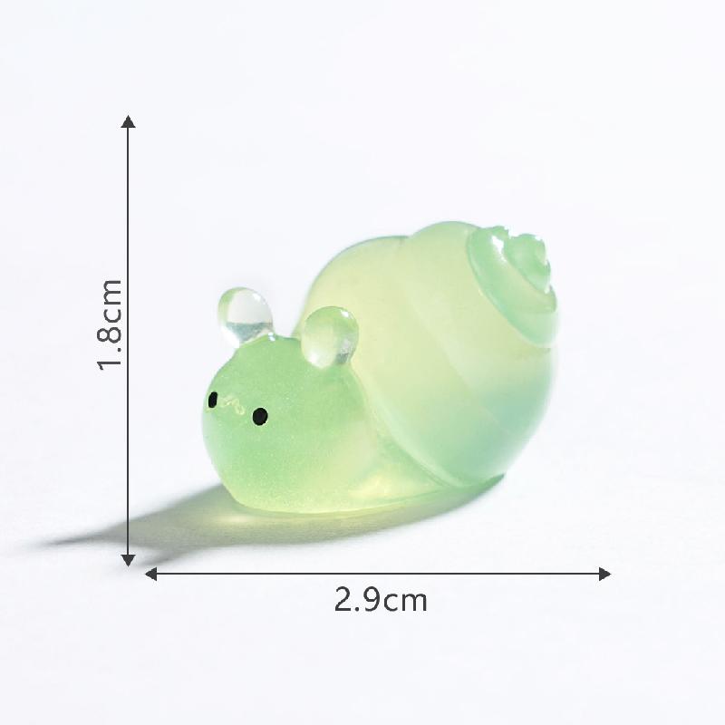 Tiểu cảnh sên tròn phát sáng DIY, phụ kiện tiểu cảnh mini garden resin treo bàn đáng yêu cute (ZC-1450)