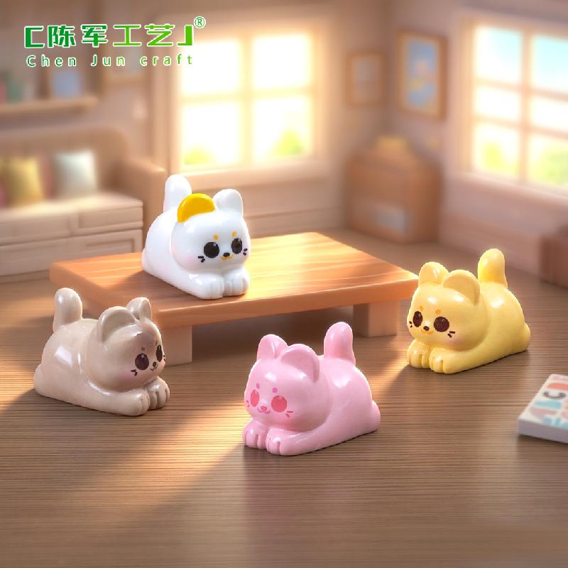 Phụ Kiện Tiểu Cảnh 微景观创意可爱Q萌小猫萌粒公仔DIY装饰品配件迷你车载桌面小摆件