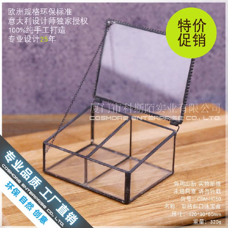 Chậu Đa Giác Nhà kính đôi ngăn vát cạnh Terrarium sen đá (DG-205)
