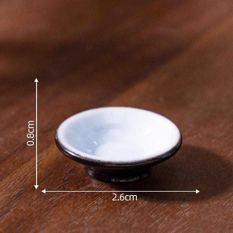 Tiểu cảnh đĩa giả đen trắng, đồ ăn DIY, phụ kiện bàn tiểu cảnh mini thu nhỏ (ZC-391)