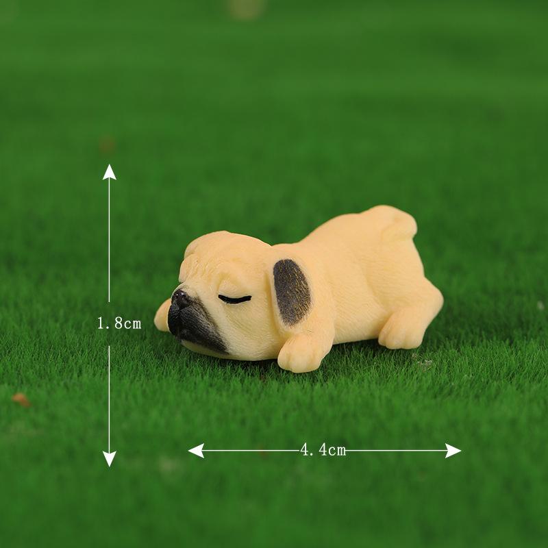 Tiểu cảnh chó Pug mini và thỏ dễ thương trang trí cây (ZC-1276)