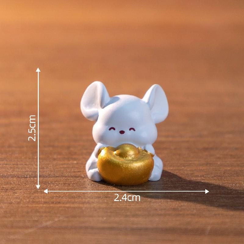 Tiểu cảnh 12 con giáp, đồng tiền vàng DIY, búp bê xe hơi, bàn tiểu cảnh mini (ZC-678)