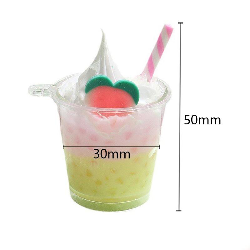 仿真夜光双色水果杯 diy饰品配件钥匙扣挂件摆件滴胶树脂diy材料