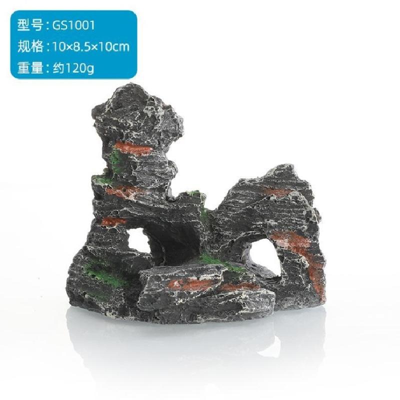 新款创意鱼缸装饰造景树脂假山水族箱仿真树脂假山家居工艺品摆件