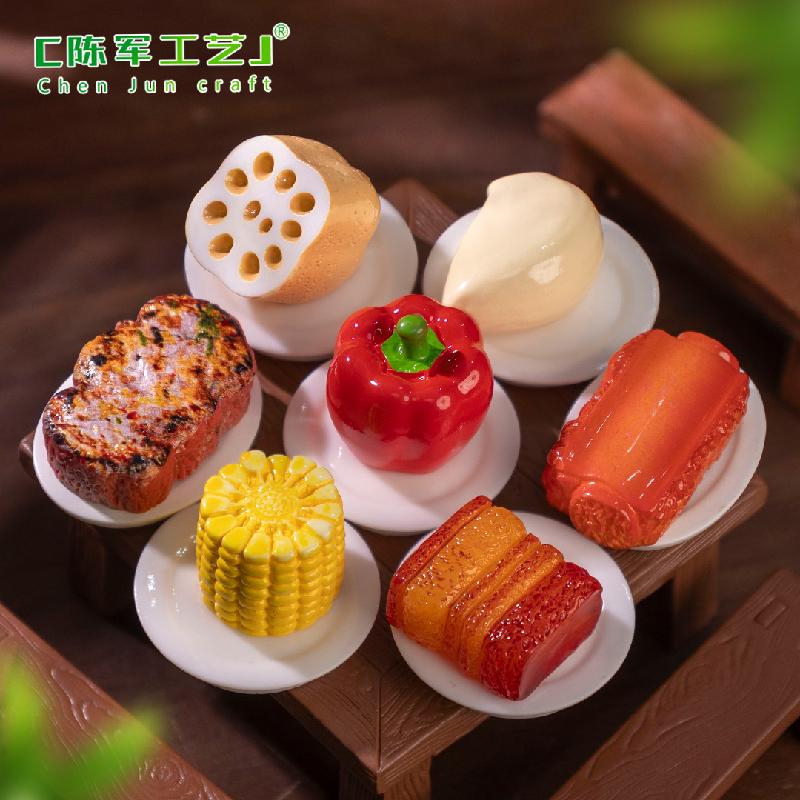 Thịt & rau mini – Mô hình thực phẩm tí hon, trang trí tủ lạnh, bàn ăn (M-1378)