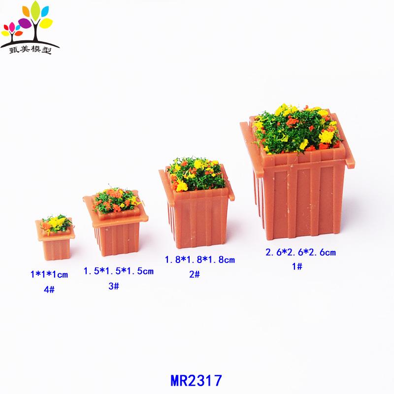 Phụ Kiện Mô Hình Bồn Hoa Mini Mô Hình Trang Trí Sa Bàn (MH-41)