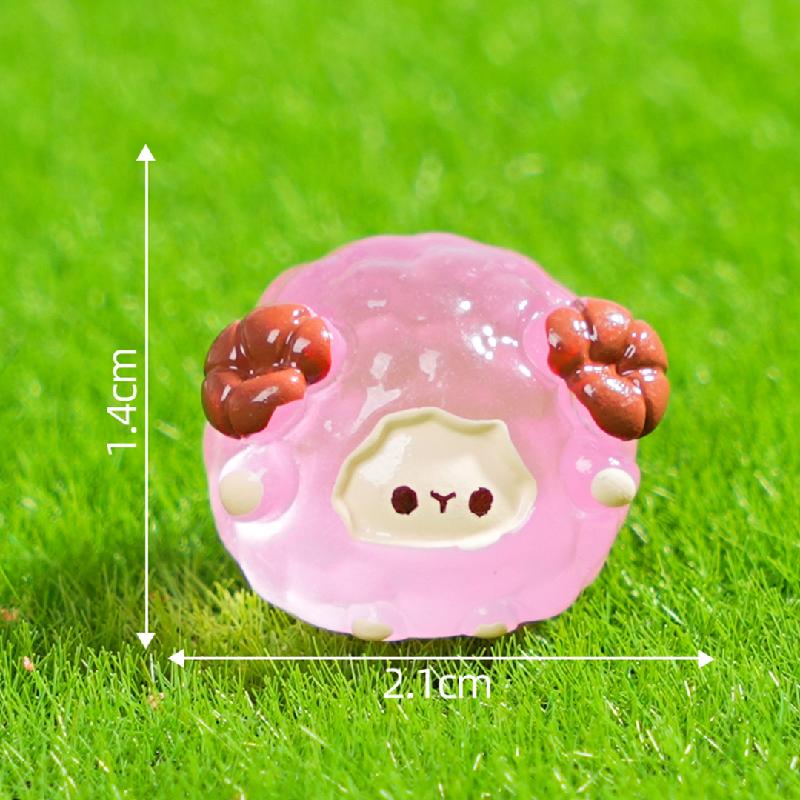 Tiểu cảnh cừu nhỏ phát sáng DIY, phụ kiện tiểu cảnh mini bàn treo garden đáng yêu (ZC-1131)