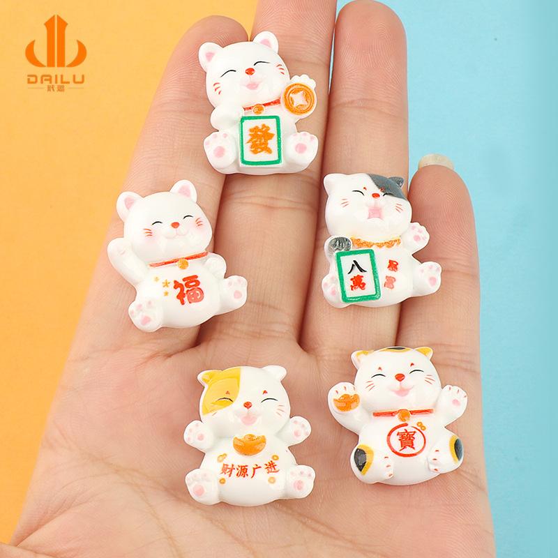 Charm mèo may mắn DIY trang trí vỏ điện thoại (FF-501)