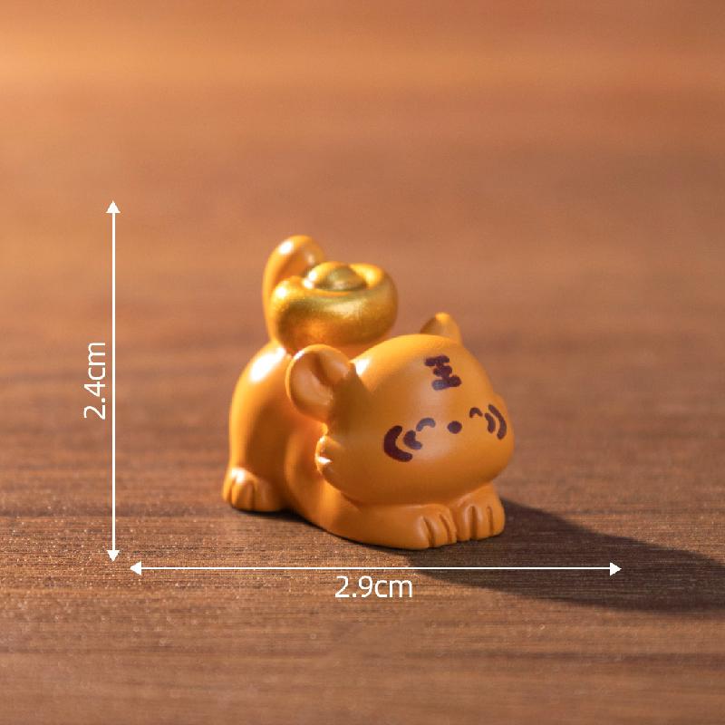 Tiểu cảnh 12 con giáp, đồng tiền vàng DIY, búp bê xe hơi, bàn tiểu cảnh mini (ZC-678)