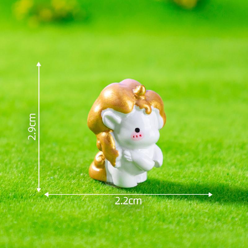 Tiểu cảnh kỳ lân cầu vồng DIY, phụ kiện tiểu cảnh mini garden resin treo bàn đáng yêu (ZC-1415)