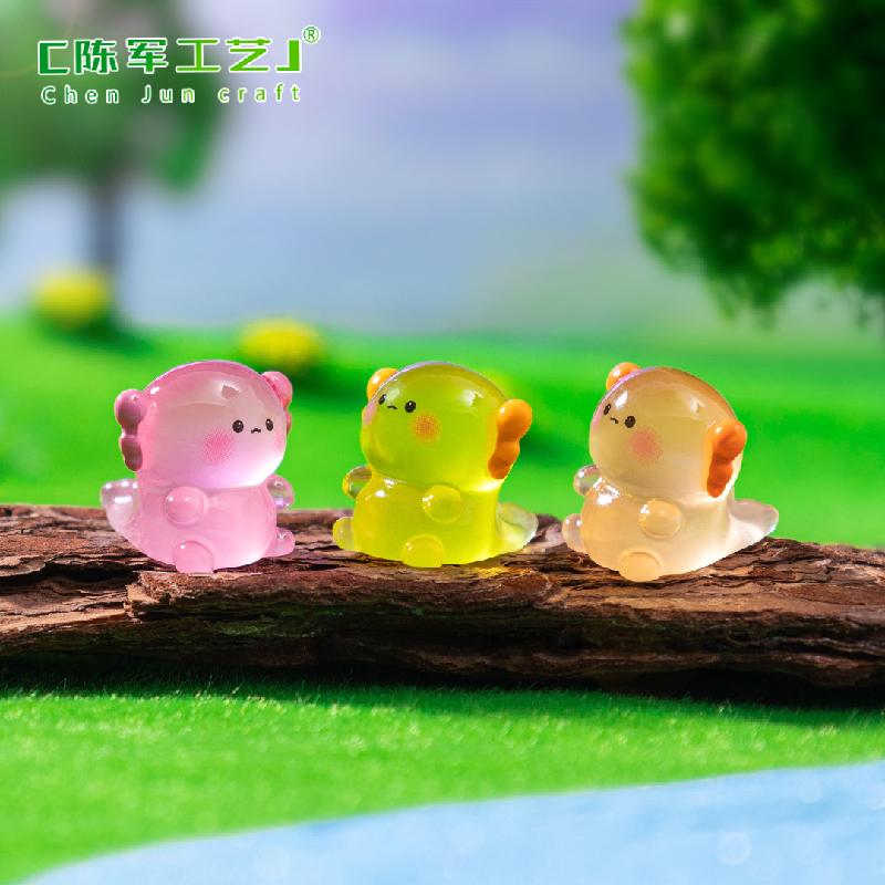 Phụ Kiện Tiểu Cảnh 跨境外贸微景观创意夜光胖胖六角龙公仔 DIY装饰品配件迷你小摆件