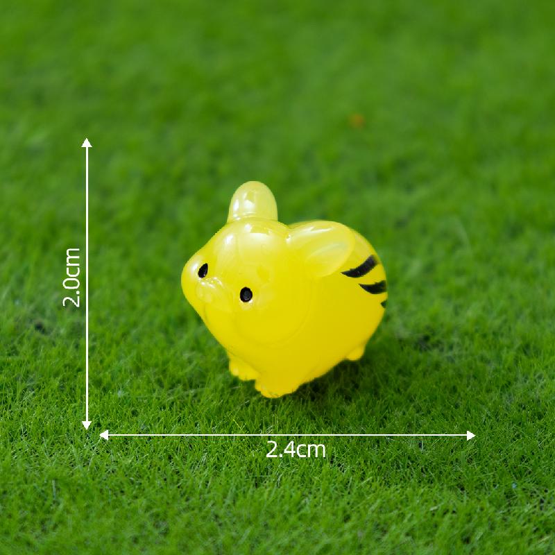 Tiểu cảnh lợn rừng phát sáng DIY, phụ kiện tiểu cảnh mini resin garden treo bàn cute (ZC-1401)