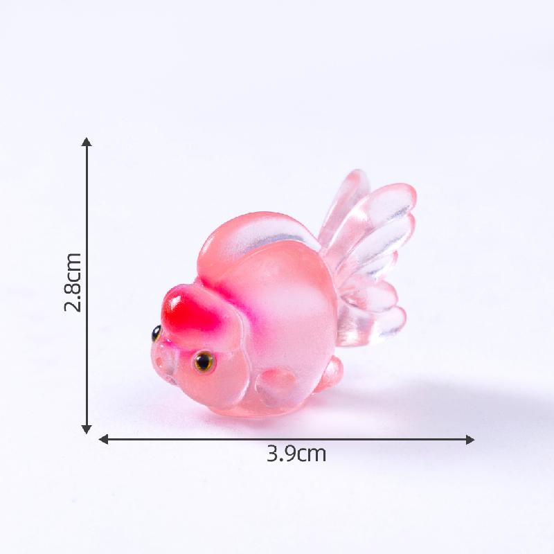 Tiểu cảnh cá chép may mắn phát sáng, biển DIY, phụ kiện bàn tiểu cảnh mini (ZC-747)