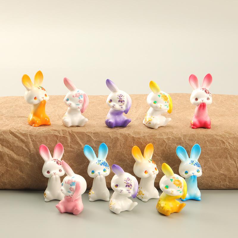 12 mẫu đồ chơi động vật, bộ tranh hoạt hình thú vật nhỏ con thỏ. ZZ-169